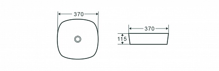 Раковина накладная Terminus Классик 370х370х115 Омск - фото 3