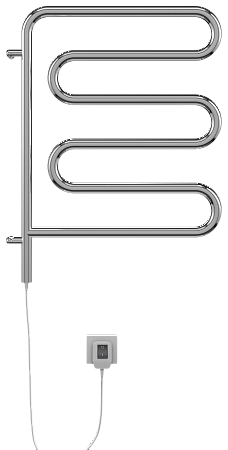Электро 25 Ш-обр 450х570 поворотный Полотенцесушитель  TERMINUS Омск - фото 2