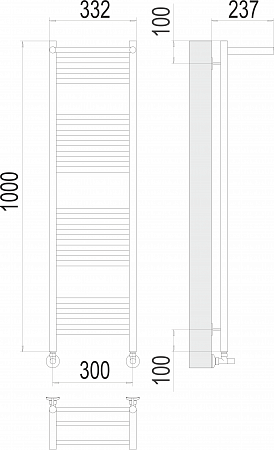 Аврора с/п П20 300х1000 Полотенцесушитель  TERMINUS Омск - фото 3