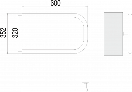 П-обр AISI 32х2 320х600 Полотенцесушитель  TERMINUS Омск - фото 3