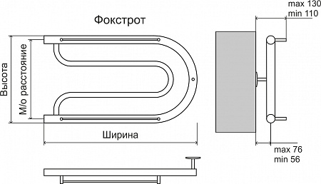 Фокстрот AISI 32х2 320х700 Полотенцесушитель  TERMINUS Омск - фото 3