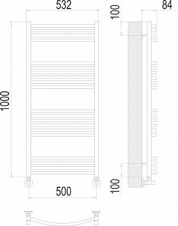 Классик П20 500х1000 Полотенцесушитель  TERMINUS Омск - фото 3