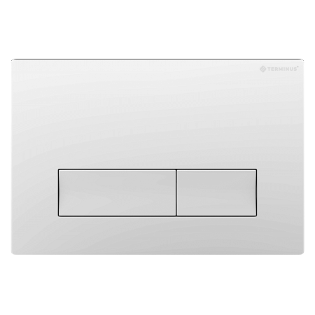 Клавиша смыва для инсталляции Terminus Classic кнопка прямоугольник цвет белый Омск - фото 1