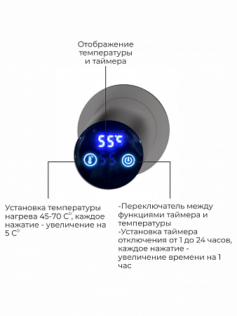 Аккорд П5 500х800 электро Полотенцесушитель TERMINUS Оружейная сталь Омск - фото 4